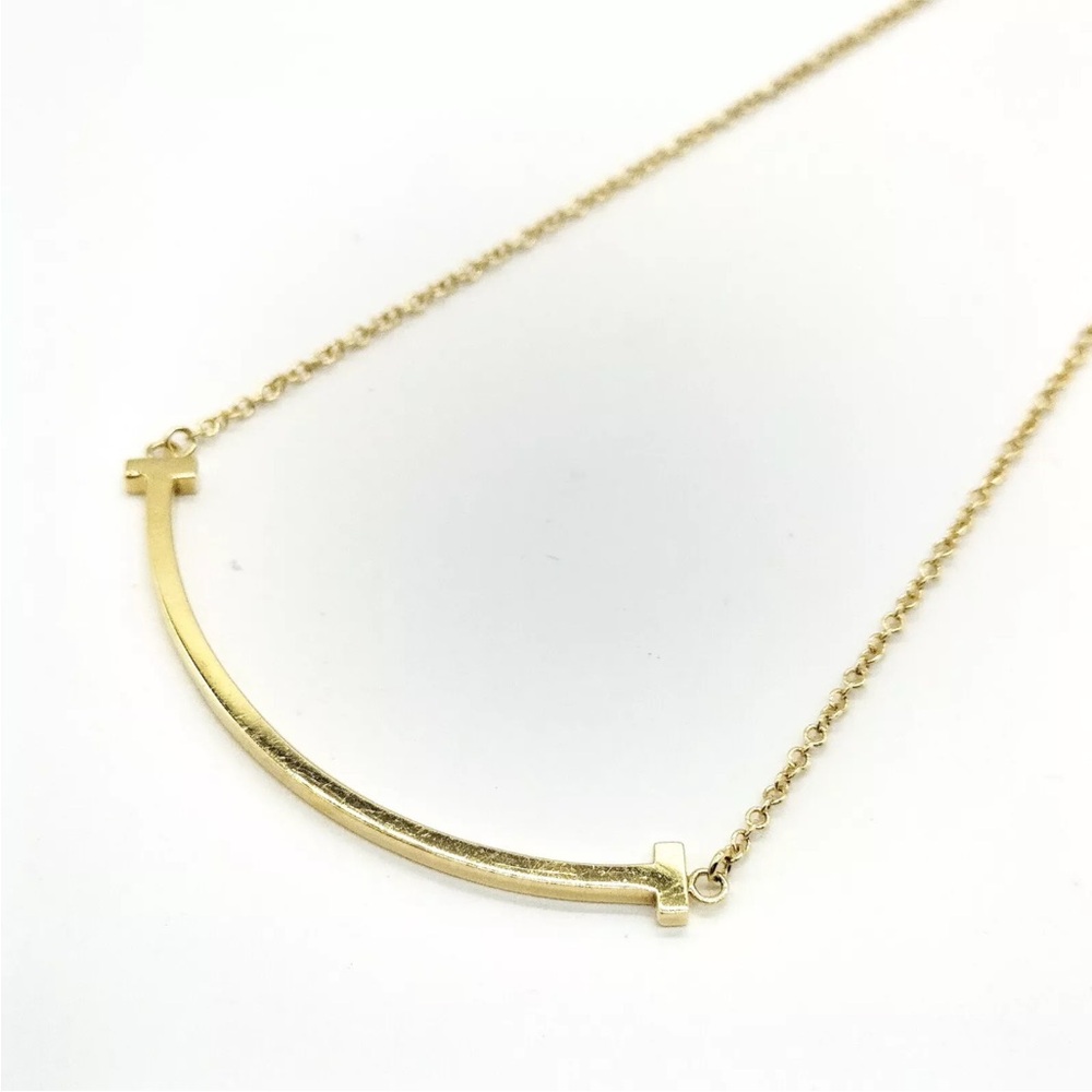 Tiffany & co Necklace T Smile Yellow gold